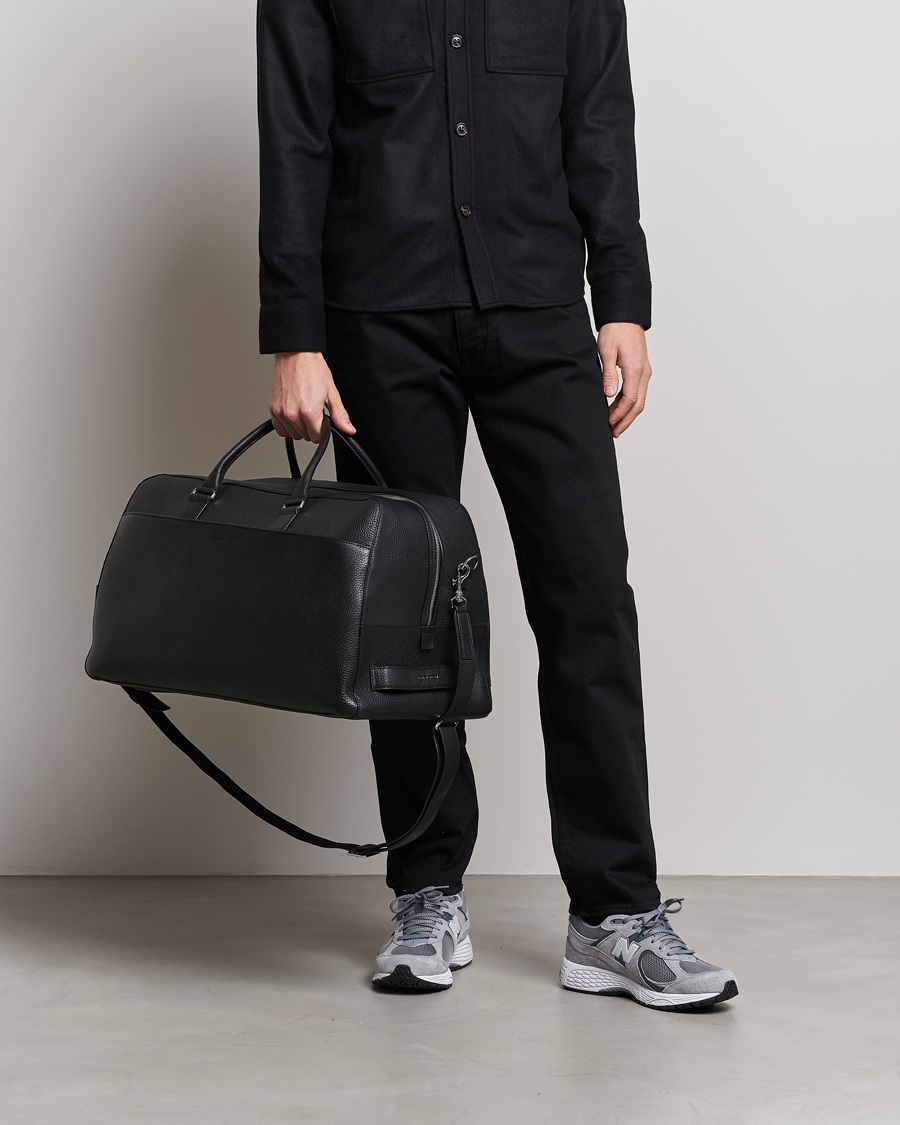Mies | The Classics of Tomorrow | Tiger of Sweden | Brome Grained Leather Weekendbag Black