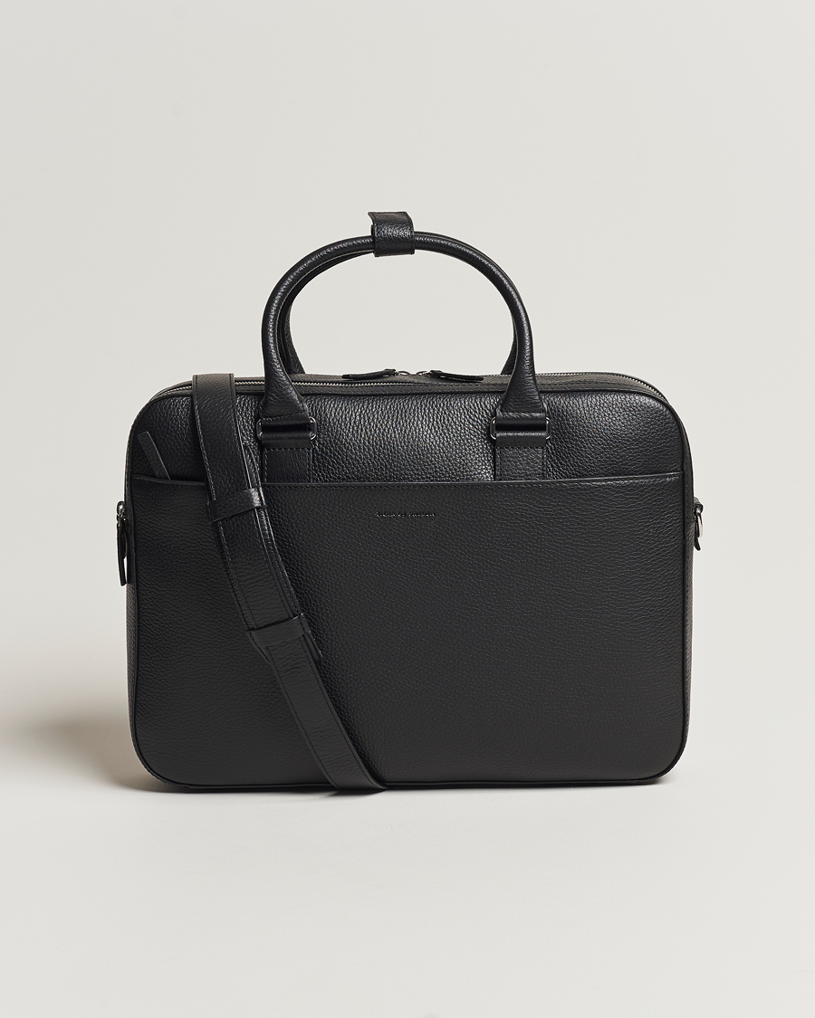 Mies | Laukut | Tiger of Sweden | Burin Grained Leather Breifcase Black