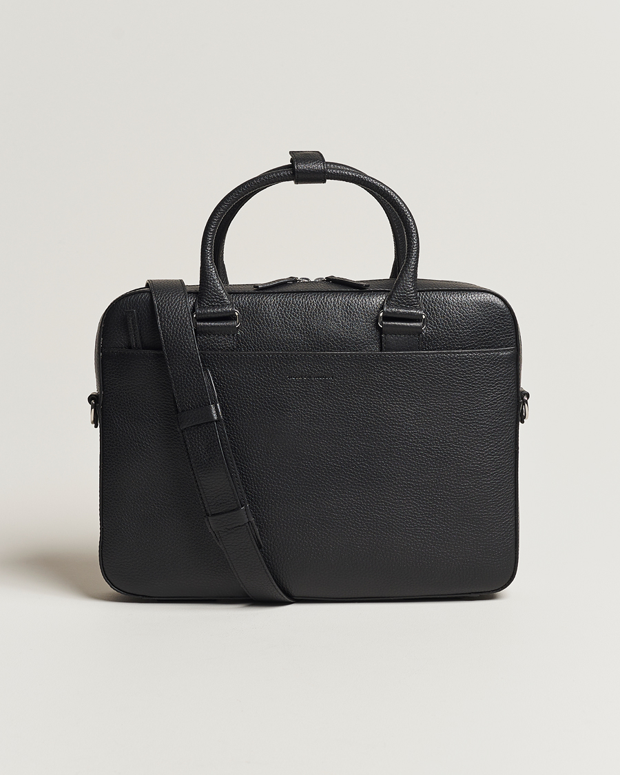Mies | Laukut | Tiger of Sweden | Bosun Grained Leather Briefcase Black