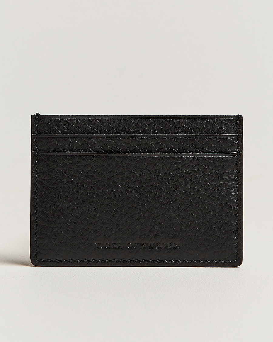 Mies | Lompakot | Tiger of Sweden | Wake Grained Leather Cardholder Black