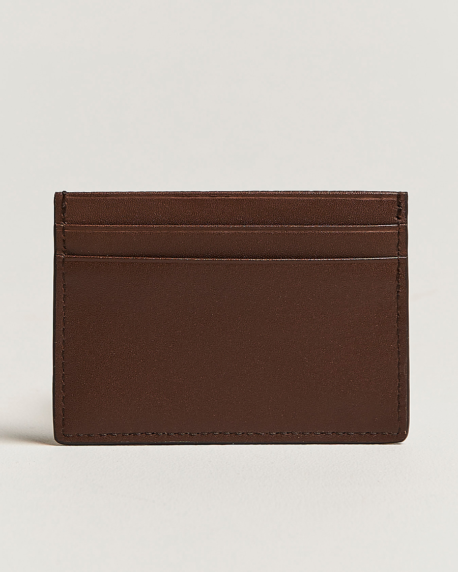 Mies | Lompakot | Tiger of Sweden | Wake Grained Leather Cardholder Brown