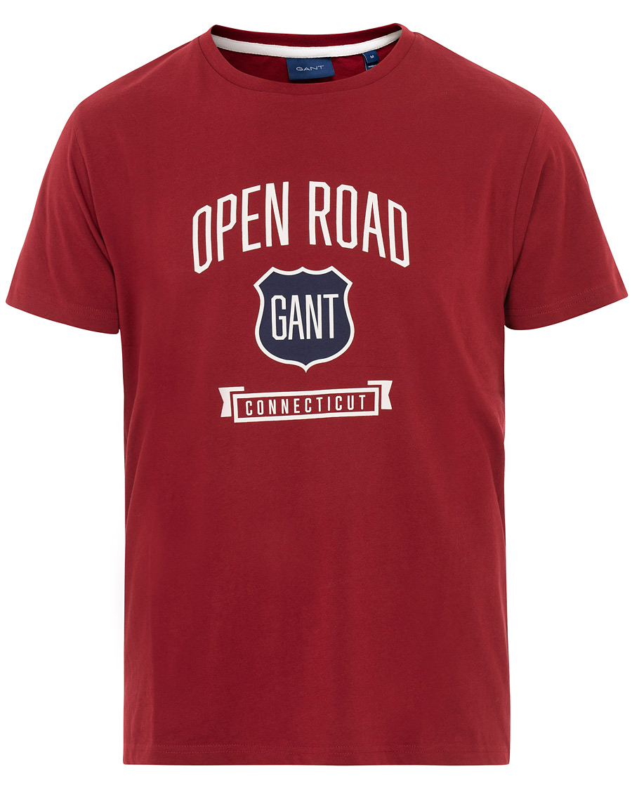 Mies | T-paidat | GANT | Graphic Tee Mahogany Red