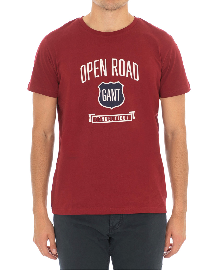 Mies | T-paidat | GANT | Graphic Tee Mahogany Red