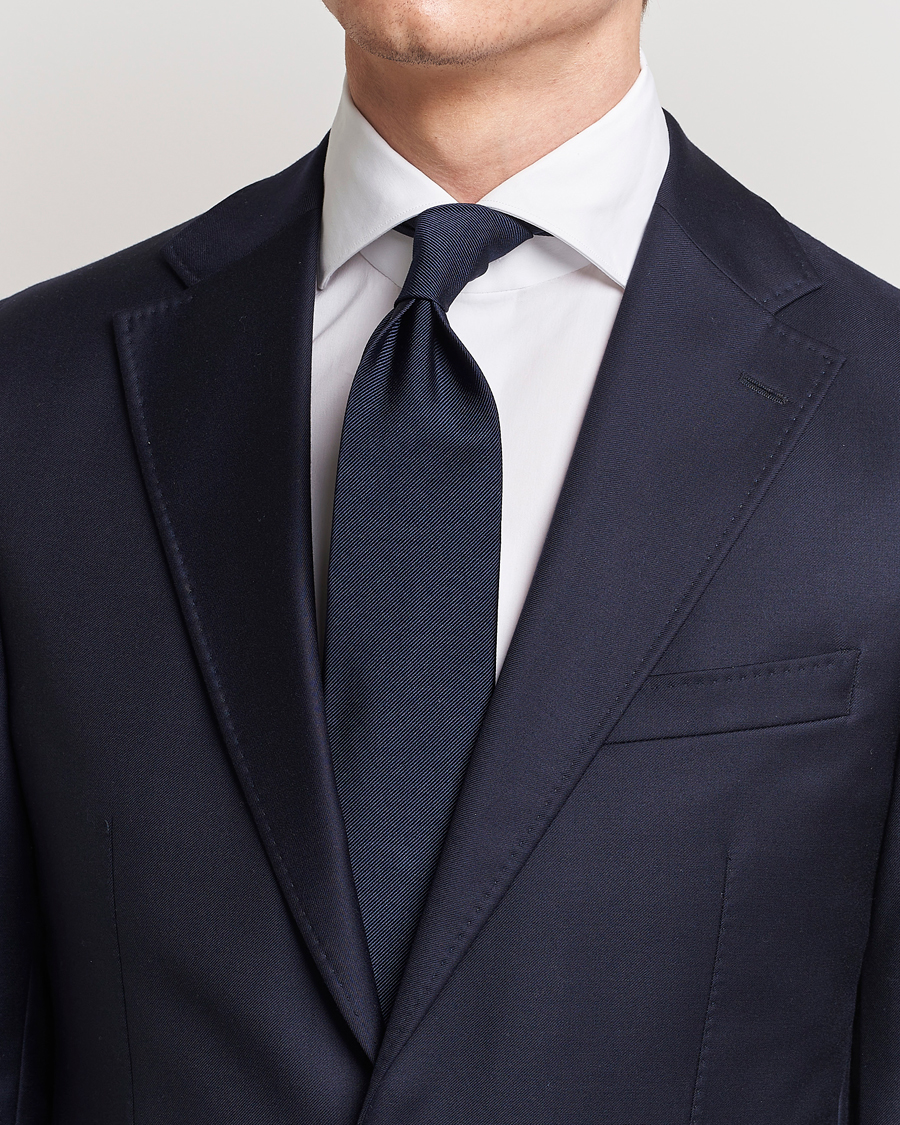 Mies | Solmiot | Amanda Christensen | Plain Classic Tie 8 cm Navy
