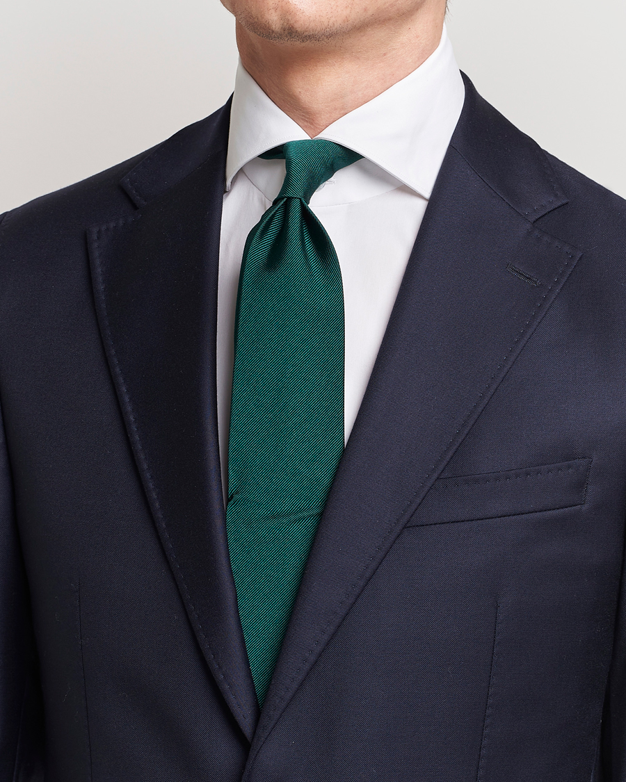 Mies | Solmiot | Amanda Christensen | Plain Classic Tie 8 cm Dark Green