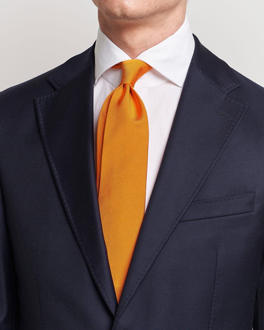 Mies | Solmiot | Amanda Christensen | Plain Classic Tie 8 cm Orange