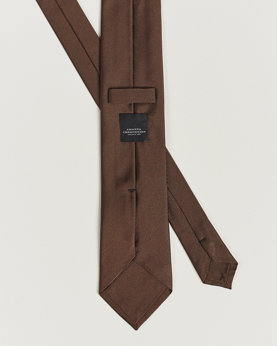 Mies | Solmiot | Amanda Christensen | Plain Classic Tie 8 cm Brown