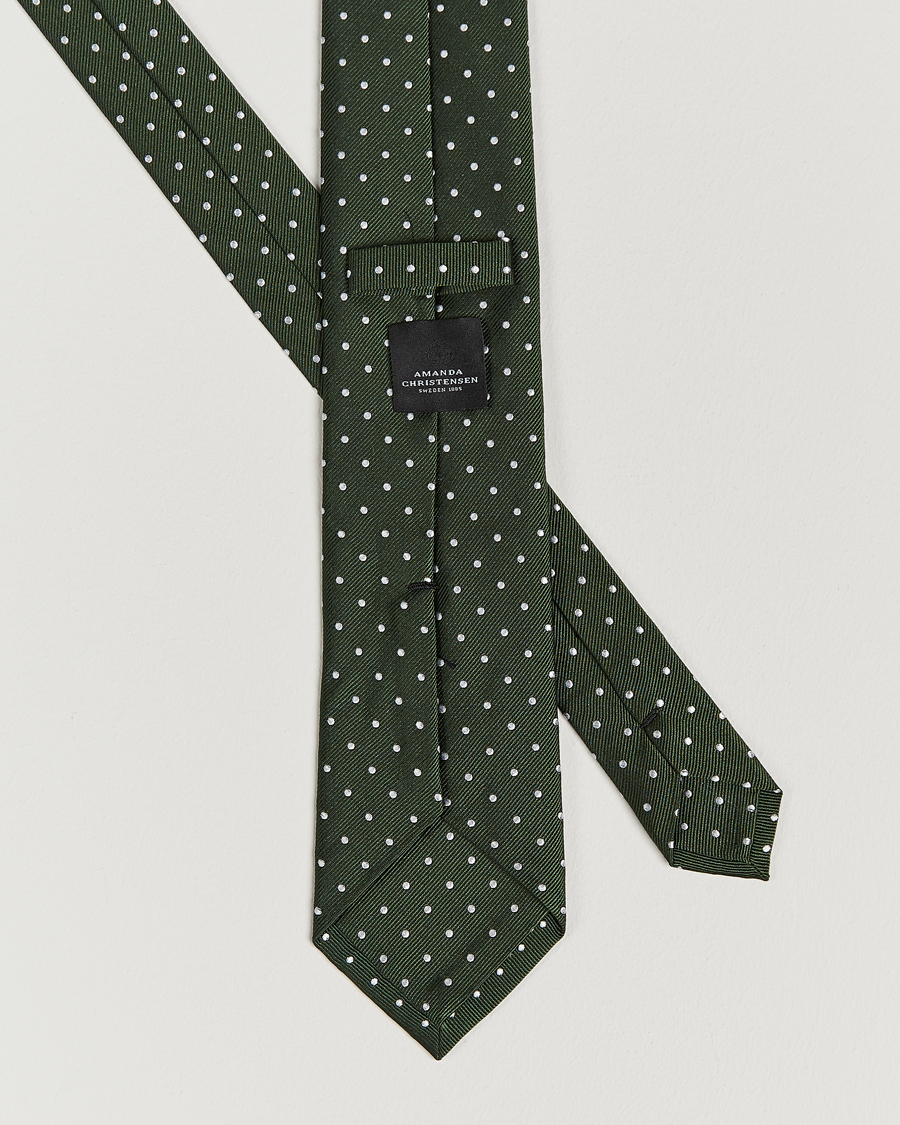 Mies | Asusteet | Amanda Christensen | Dot Classic Tie 8 cm Green/White