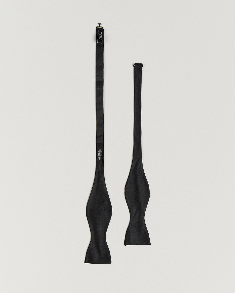 Mies | Rusetit | Amanda Christensen | Self Tie Silk Ceremony Black