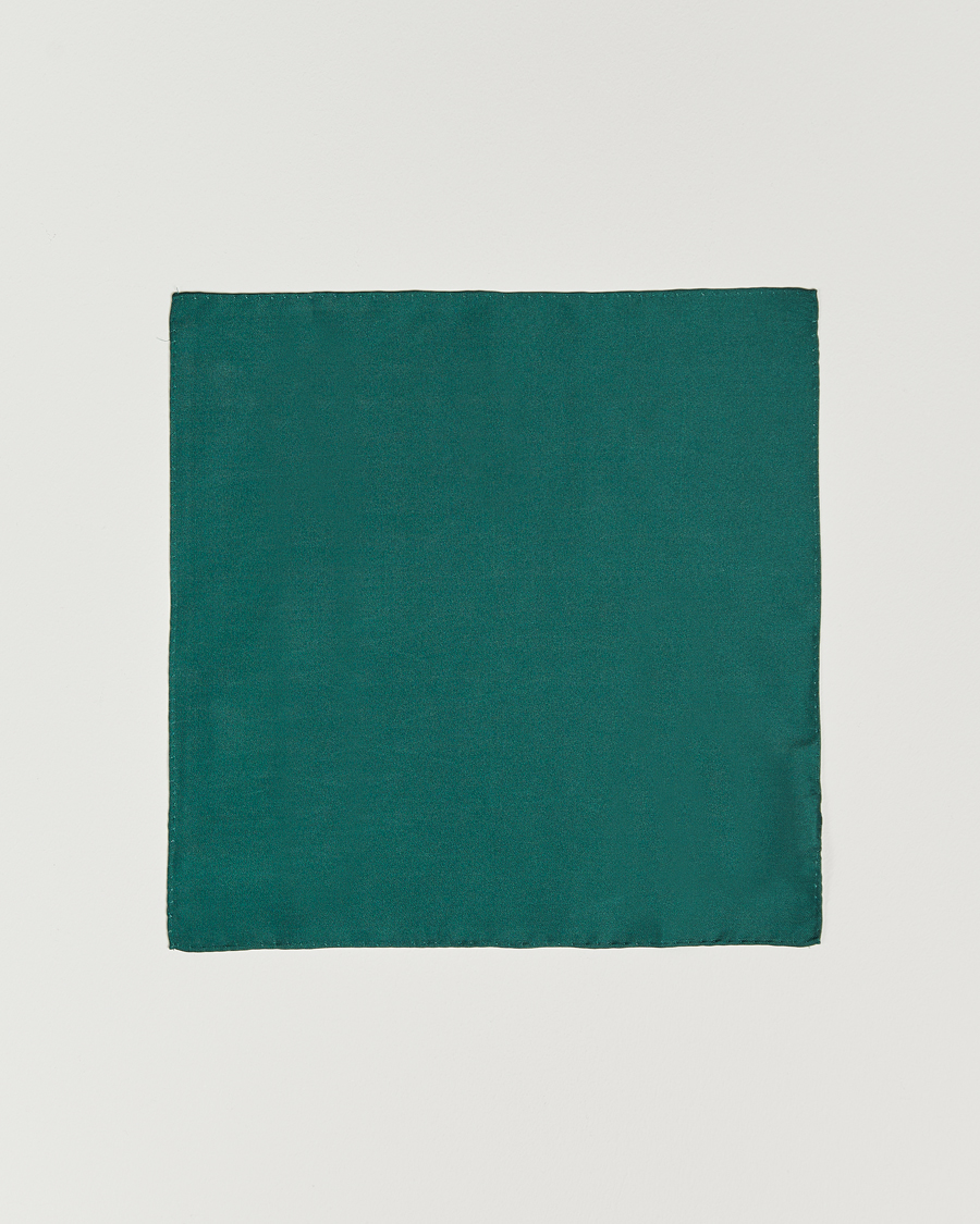 Mies | Taskuliinat | Amanda Christensen | Handkercheif Silk Green