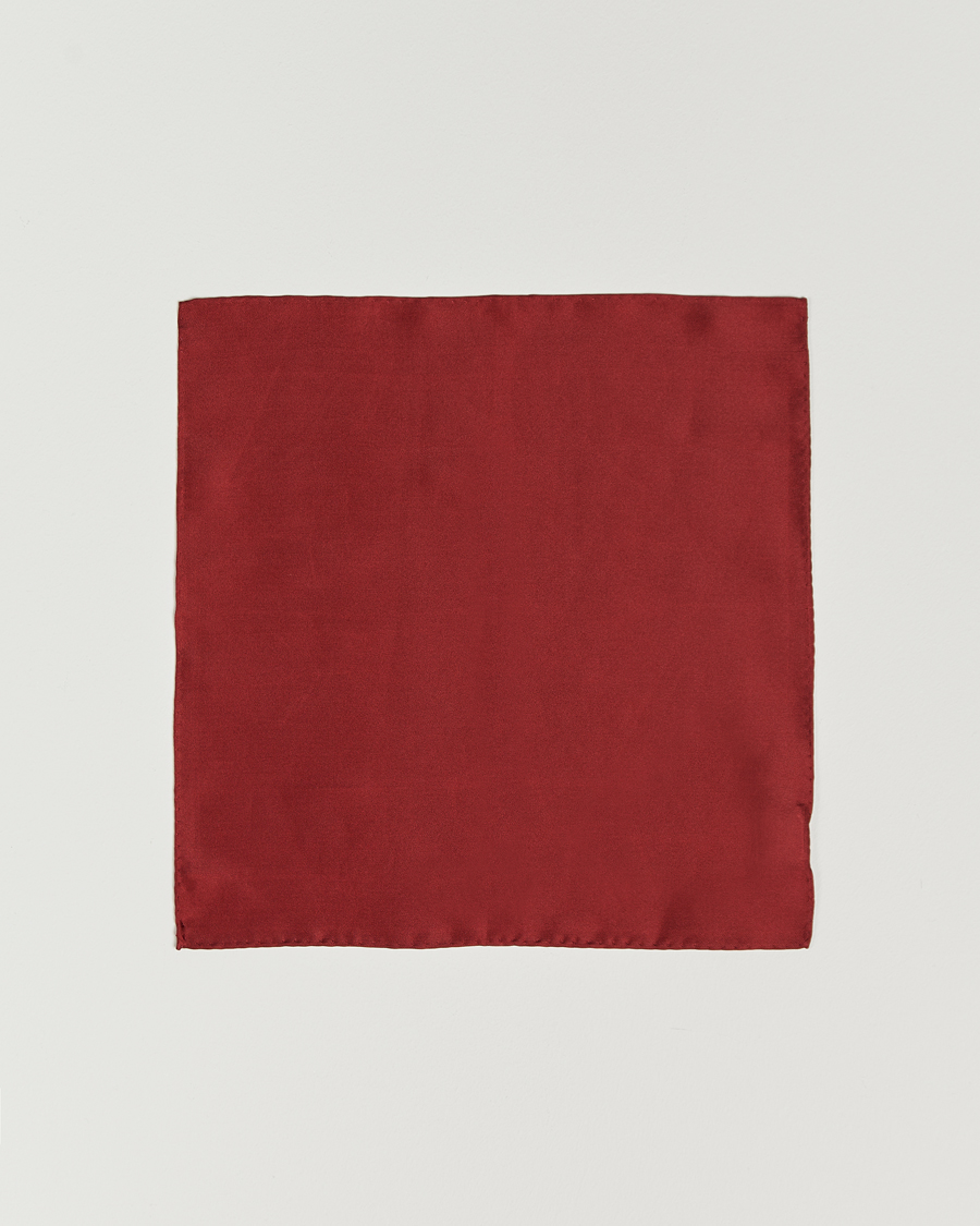 Mies | Taskuliinat | Amanda Christensen | Handkercheif Silk Wine Red