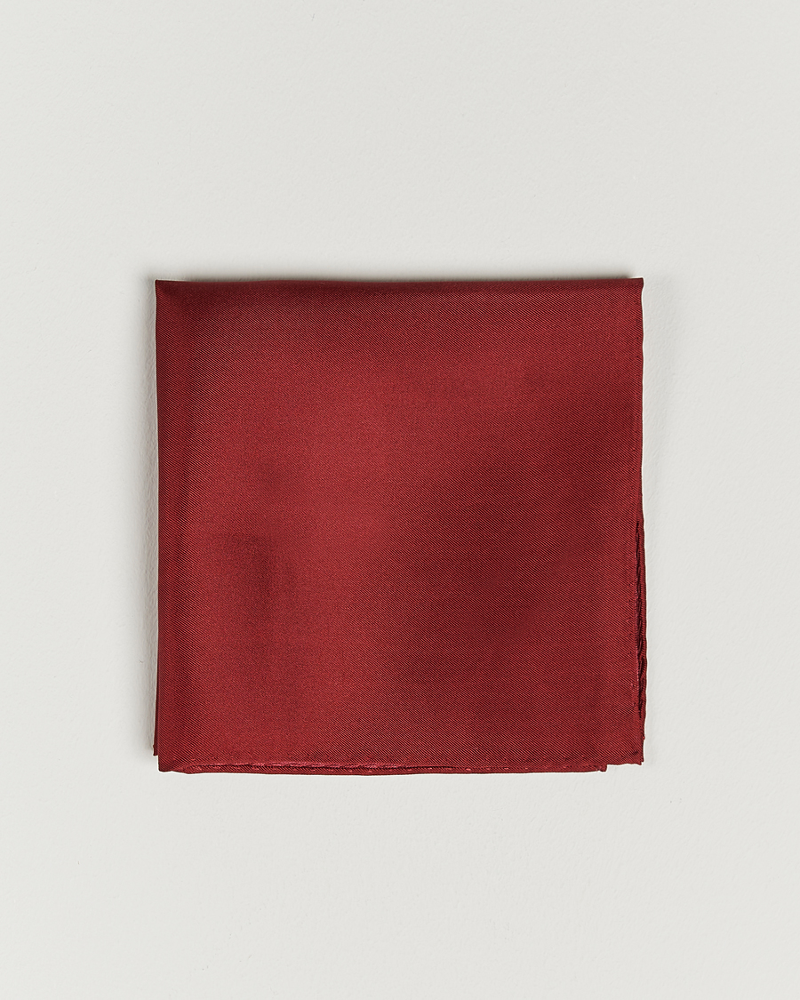 Mies | Taskuliinat | Amanda Christensen | Handkercheif Silk Wine Red