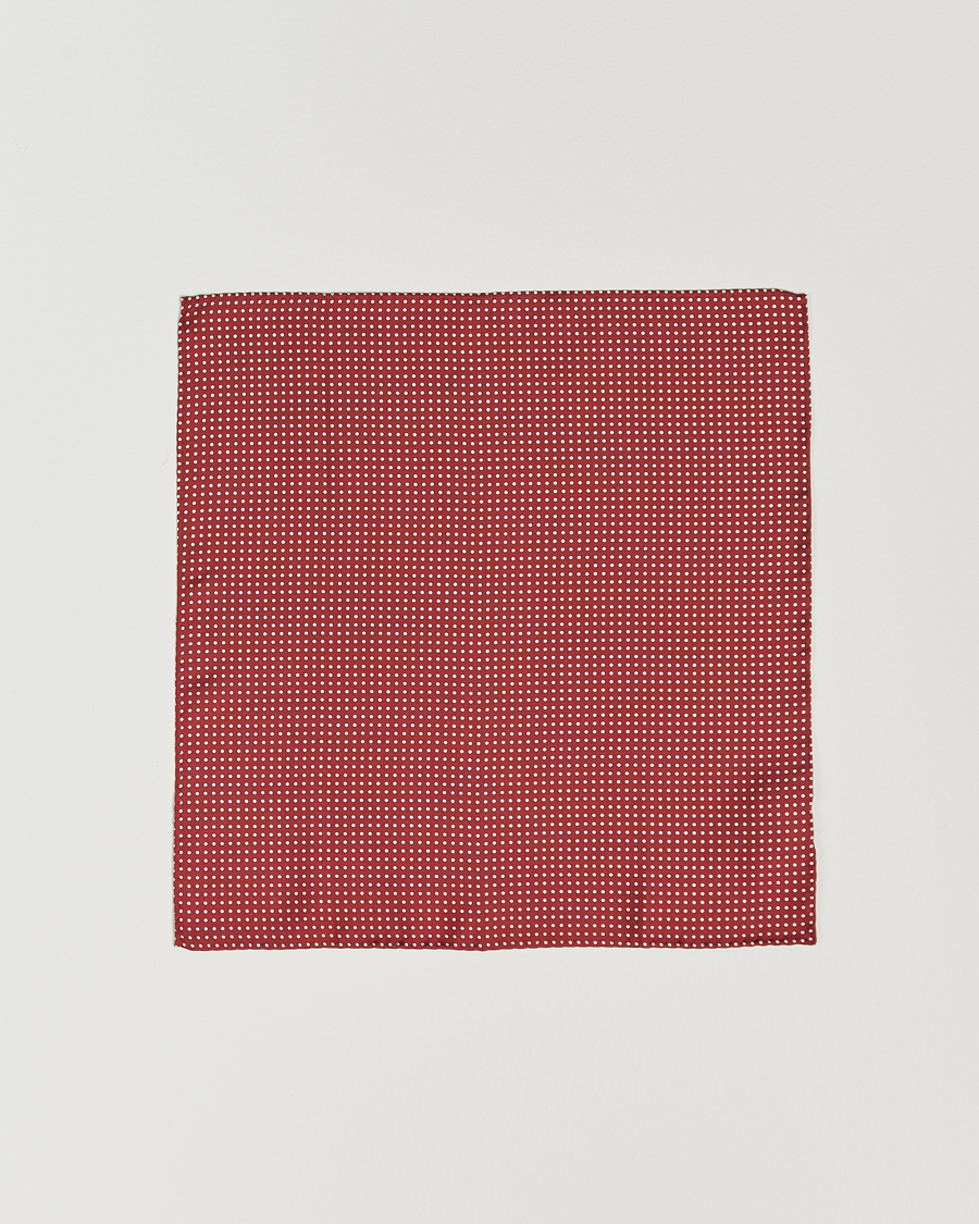 Miehet |  | Amanda Christensen | Handkerchief Dot Silk Wine Red