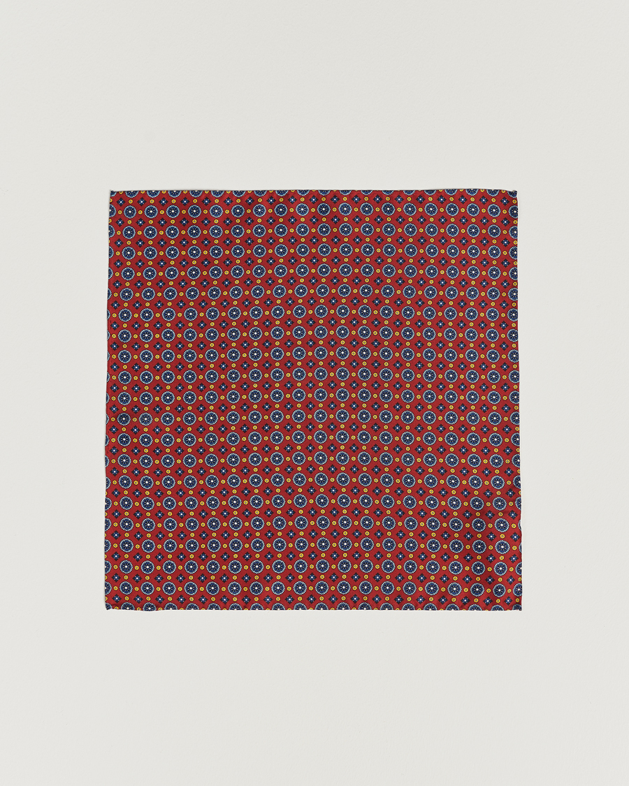 Mies | Taskuliinat | Amanda Christensen | Medallion Silk Pocket Square Wine Red