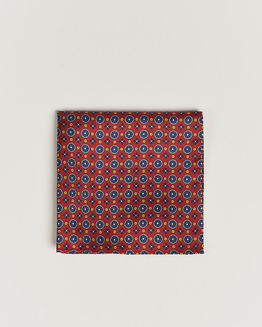 Mies | Taskuliinat | Amanda Christensen | Medallion Silk Pocket Square Wine Red