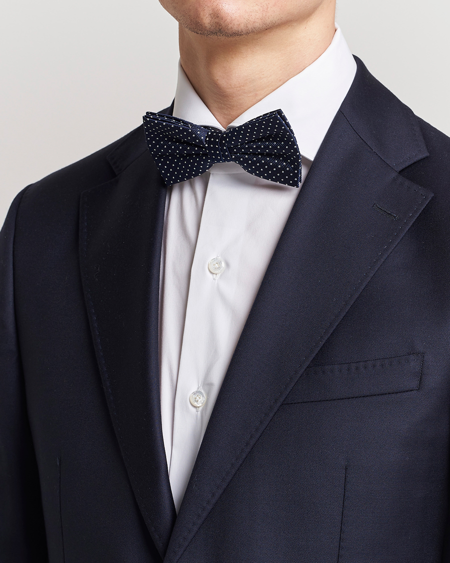 Mies | Amanda Christensen Micro Dot Pre Tie Silk Navy | Amanda Christensen | Micro Dot Pre Tie Silk Navy