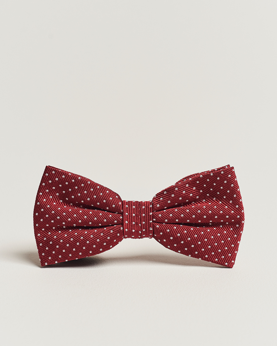 Mies | Amanda Christensen Micro Dot Pre Tie Silk Wine Red | Amanda Christensen | Micro Dot Pre Tie Silk Wine Red
