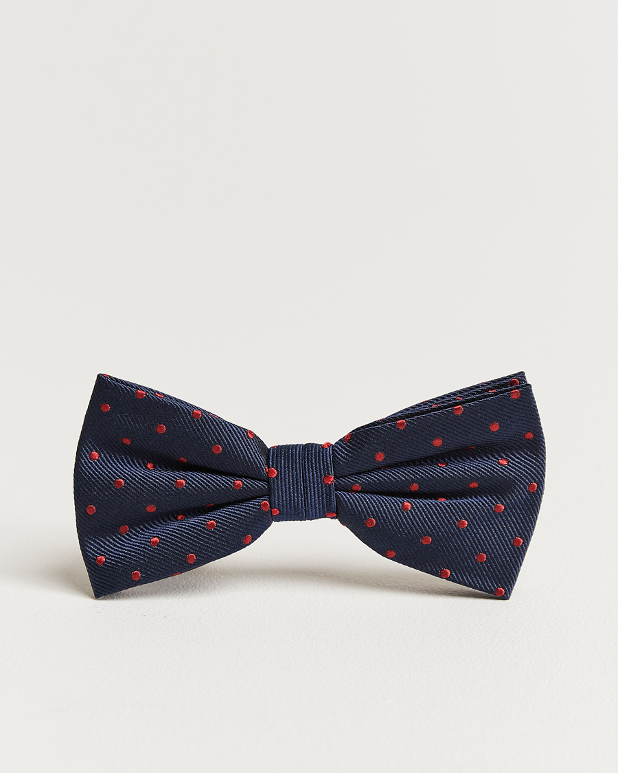 Mies | Amanda Christensen Dot Pre Tie Silk Navy/Wine | Amanda Christensen | Dot Pre Tie Silk Navy/Wine