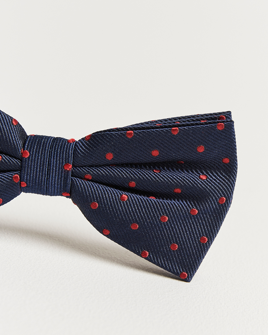 Mies | Amanda Christensen Dot Pre Tie Silk Navy/Wine | Amanda Christensen | Dot Pre Tie Silk Navy/Wine