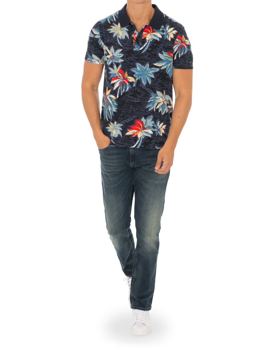 Mies | Pikeet | Tommy Hilfiger | All Over Flower Print Polo Vintage Indigo