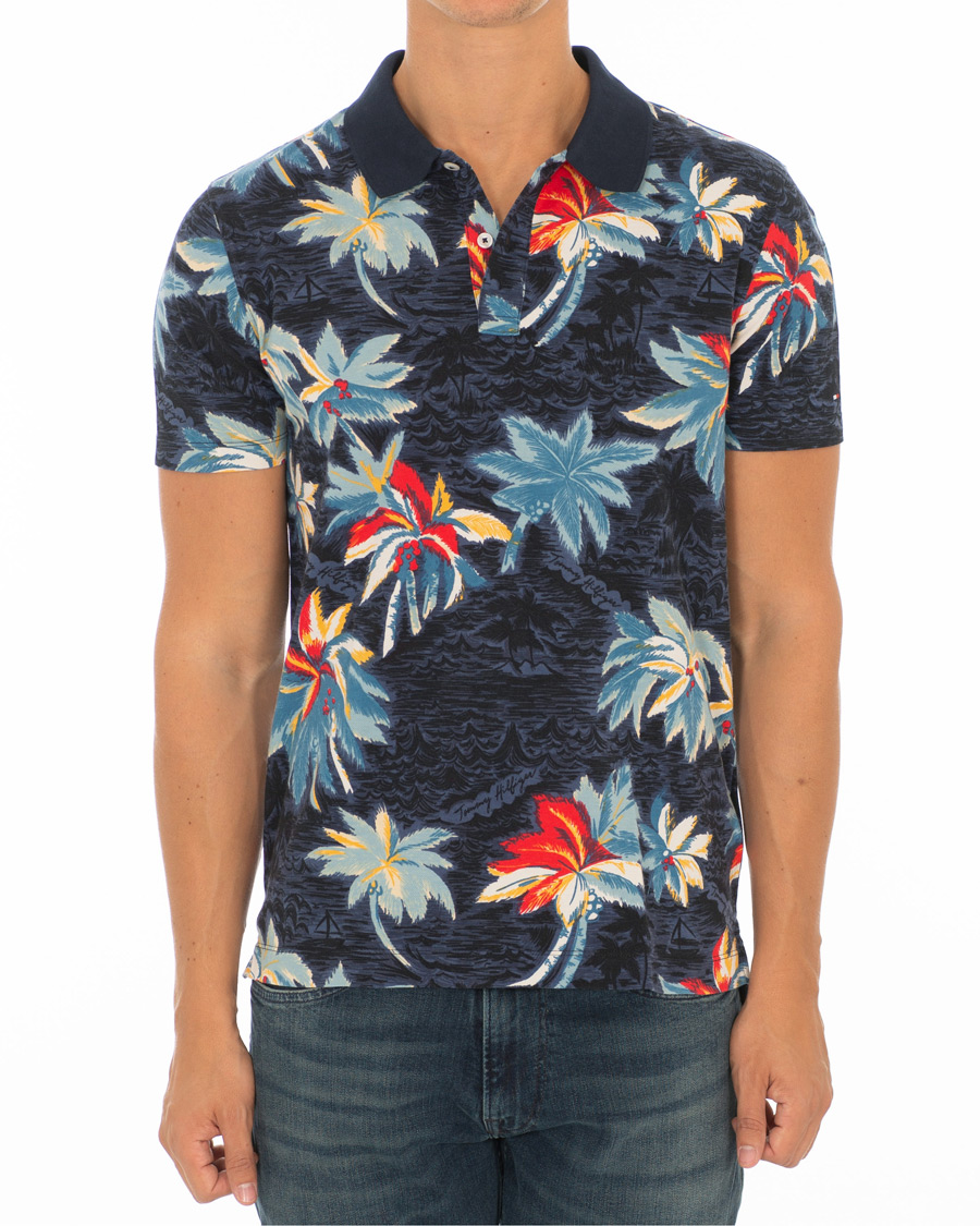 Mies | Pikeet | Tommy Hilfiger | All Over Flower Print Polo Vintage Indigo