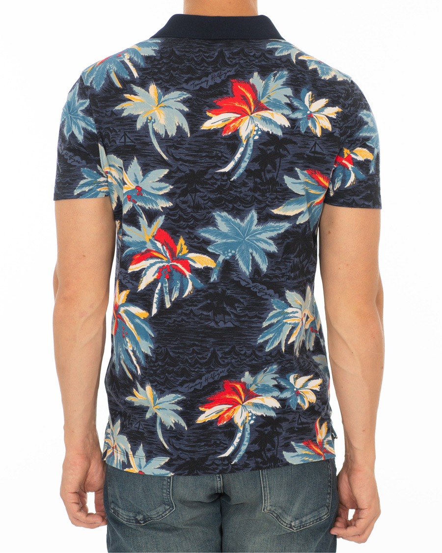 Mies | Pikeet | Tommy Hilfiger | All Over Flower Print Polo Vintage Indigo