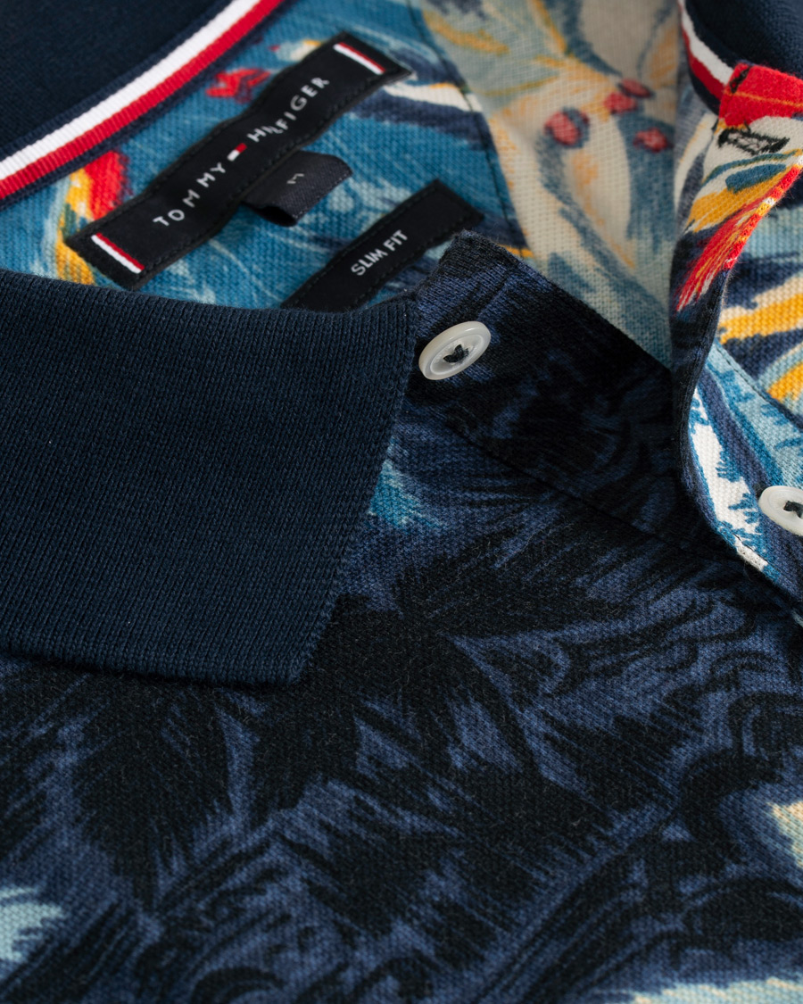 Mies | Pikeet | Tommy Hilfiger | All Over Flower Print Polo Vintage Indigo