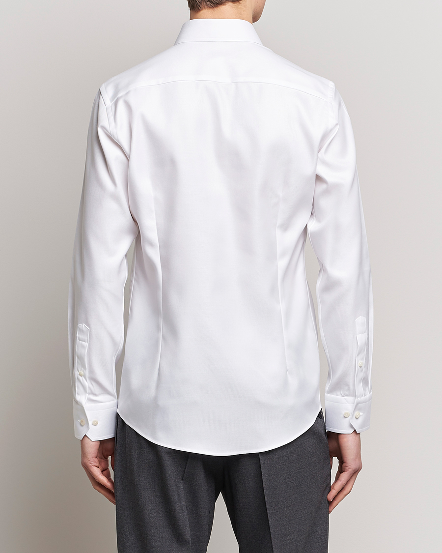 Mies | Kauluspaidat | Eton | Slim Fit Textured Twill Shirt White