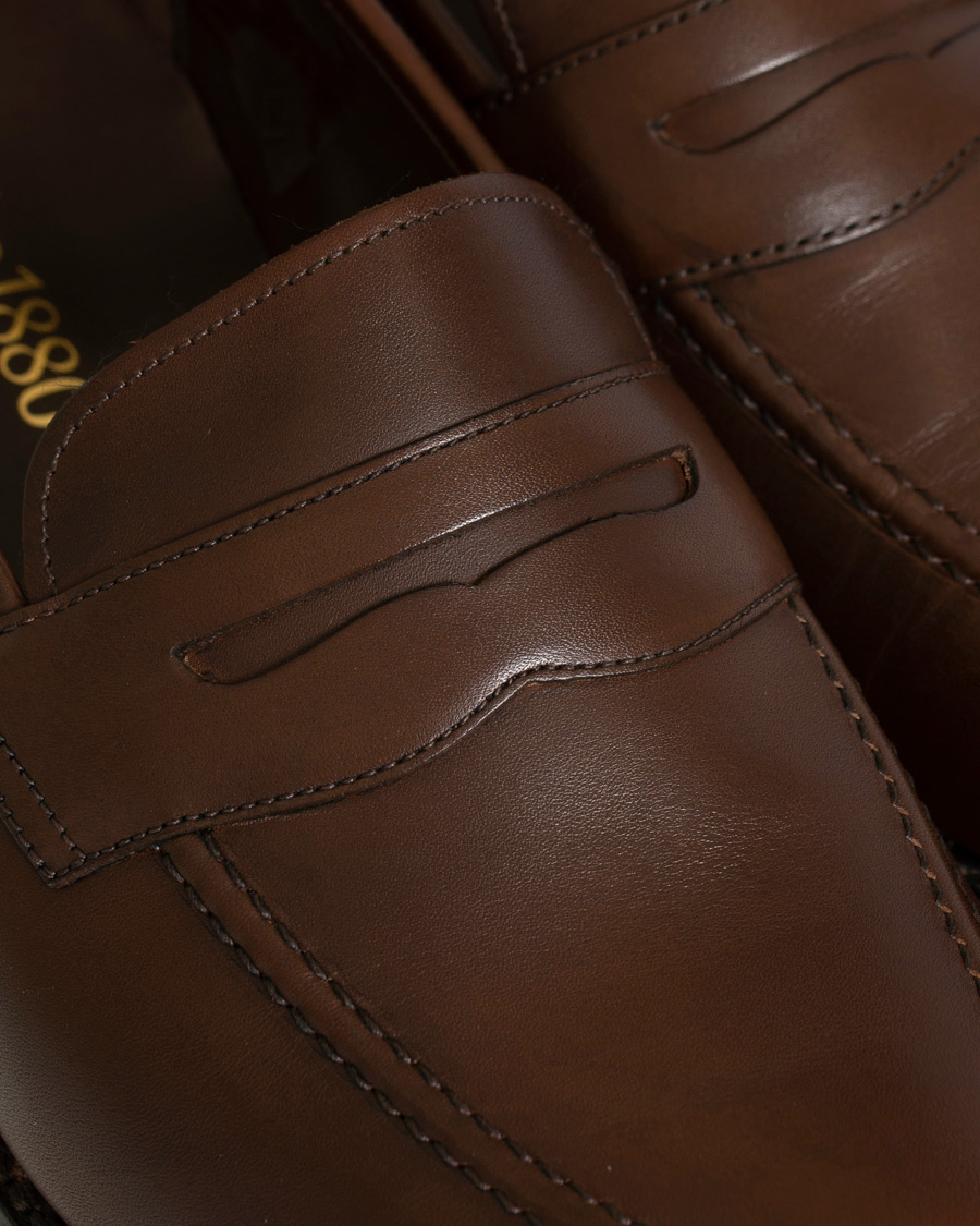 Mies | Loake 1880 MTO Whitehall Penny Loafer Dark Brown Calf | Loake 1880 | MTO Whitehall Penny Loafer Dark Brown Calf