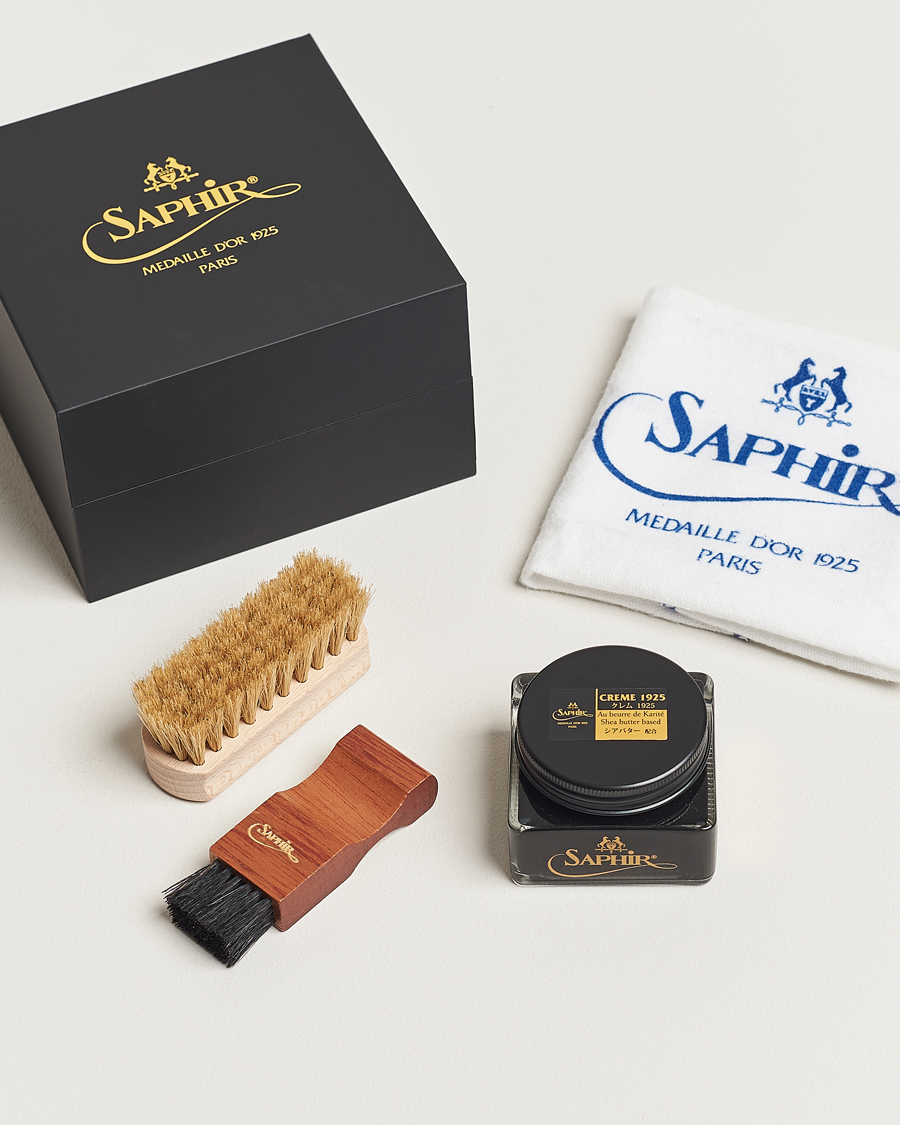 Mies | Kenkien huolto | Saphir Medaille d'Or | Gift Box Creme Pommadier Black & Brush