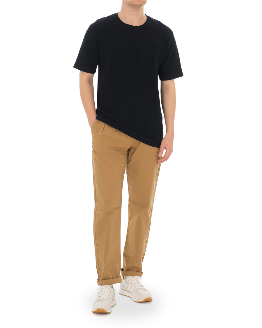 Mies | T-paidat | Norse Projects | Johannes Texture Short Sleeve T-Shirt Dark Navy