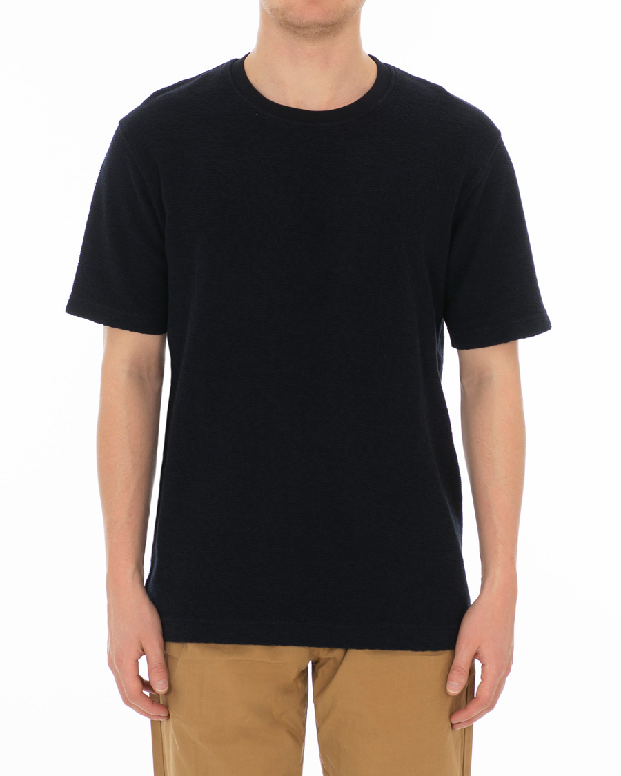 Mies | T-paidat | Norse Projects | Johannes Texture Short Sleeve T-Shirt Dark Navy