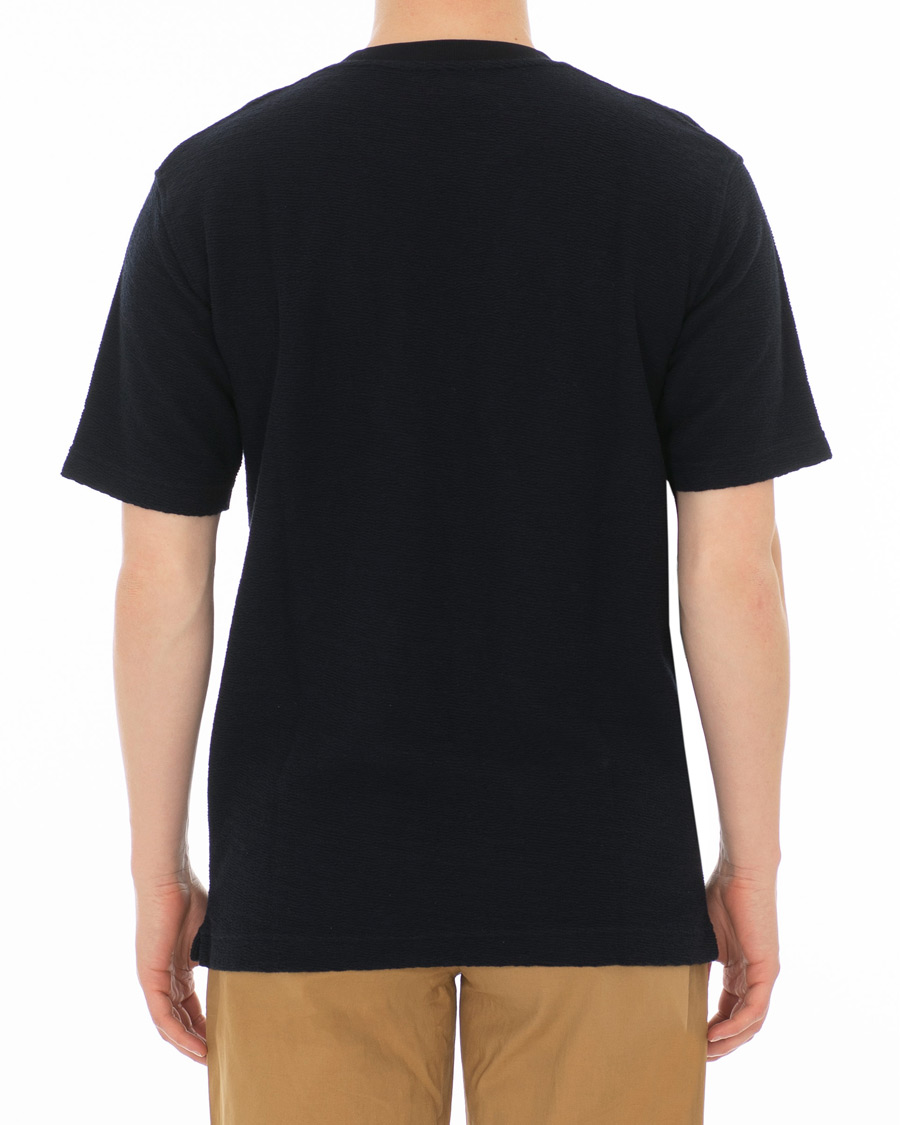 Mies | T-paidat | Norse Projects | Johannes Texture Short Sleeve T-Shirt Dark Navy