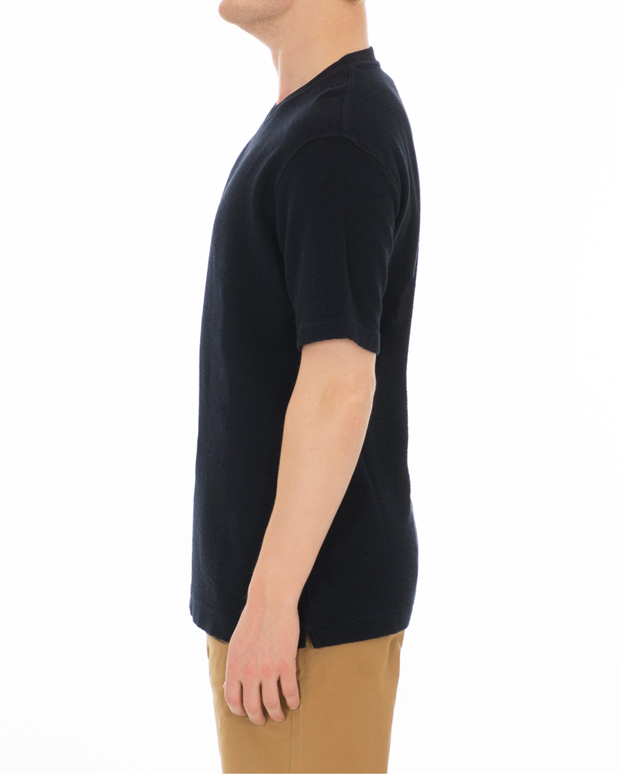 Mies | T-paidat | Norse Projects | Johannes Texture Short Sleeve T-Shirt Dark Navy