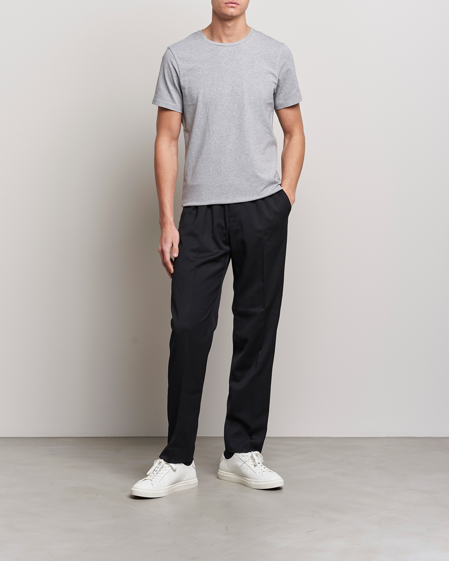 Mies | T-paidat | Bread & Boxers | 2-Pack Crew Neck Tee Grey Melange