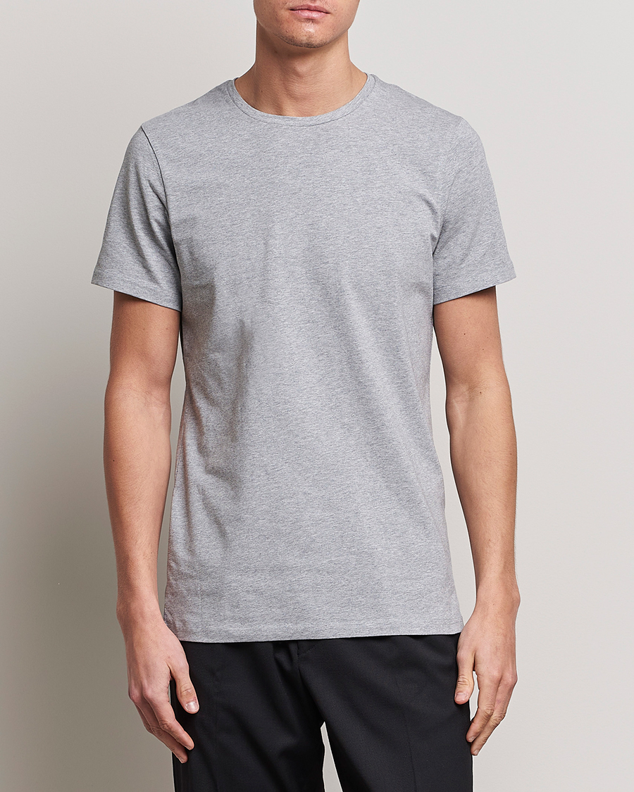 Mies | T-paidat | Bread & Boxers | 2-Pack Crew Neck Tee Grey Melange