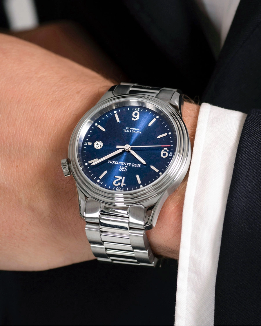 Mies | Fine watches | Sjöö Sandström | Royal Steel Classic 41mm Blue and Steel