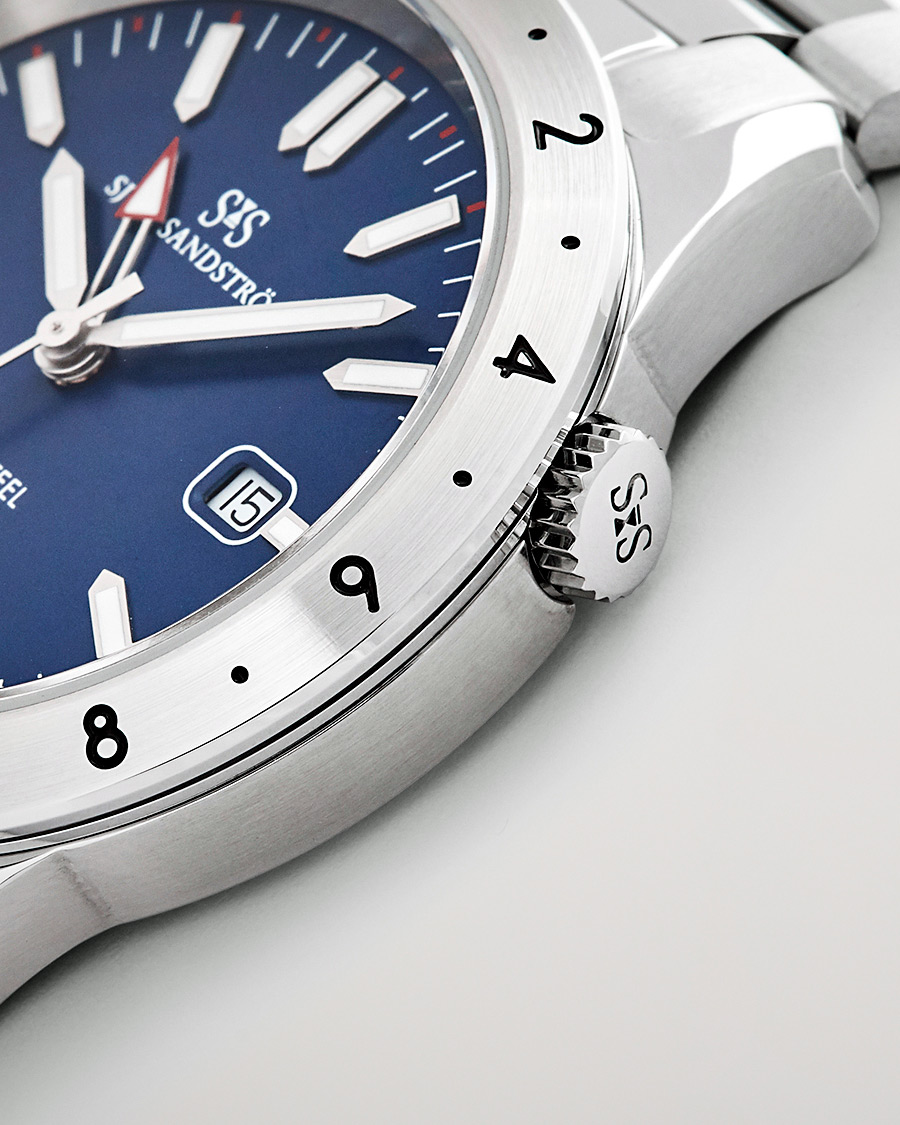 Mies | Sjöö Sandström Royal Steel Worldtimer 41mm Blue with Steel | Sjöö Sandström | Royal Steel Worldtimer 41mm Blue with Steel