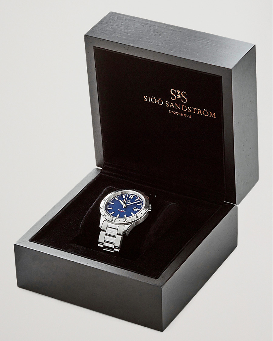 Mies | Sjöö Sandström Royal Steel Worldtimer 41mm Blue with Steel | Sjöö Sandström | Royal Steel Worldtimer 41mm Blue with Steel