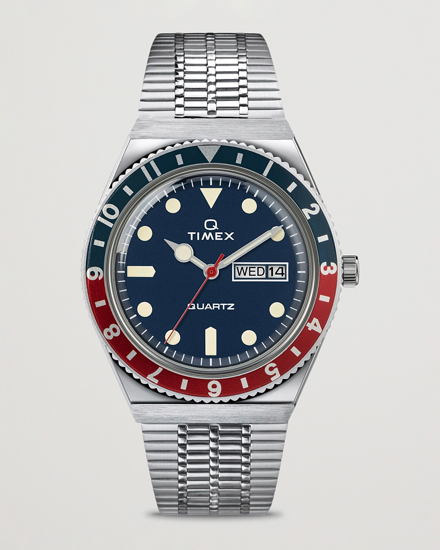 Mies | Timex Q Reissue 1979 Silver/Blue Dial | Timex | Q Reissue 1979 Silver/Blue Dial