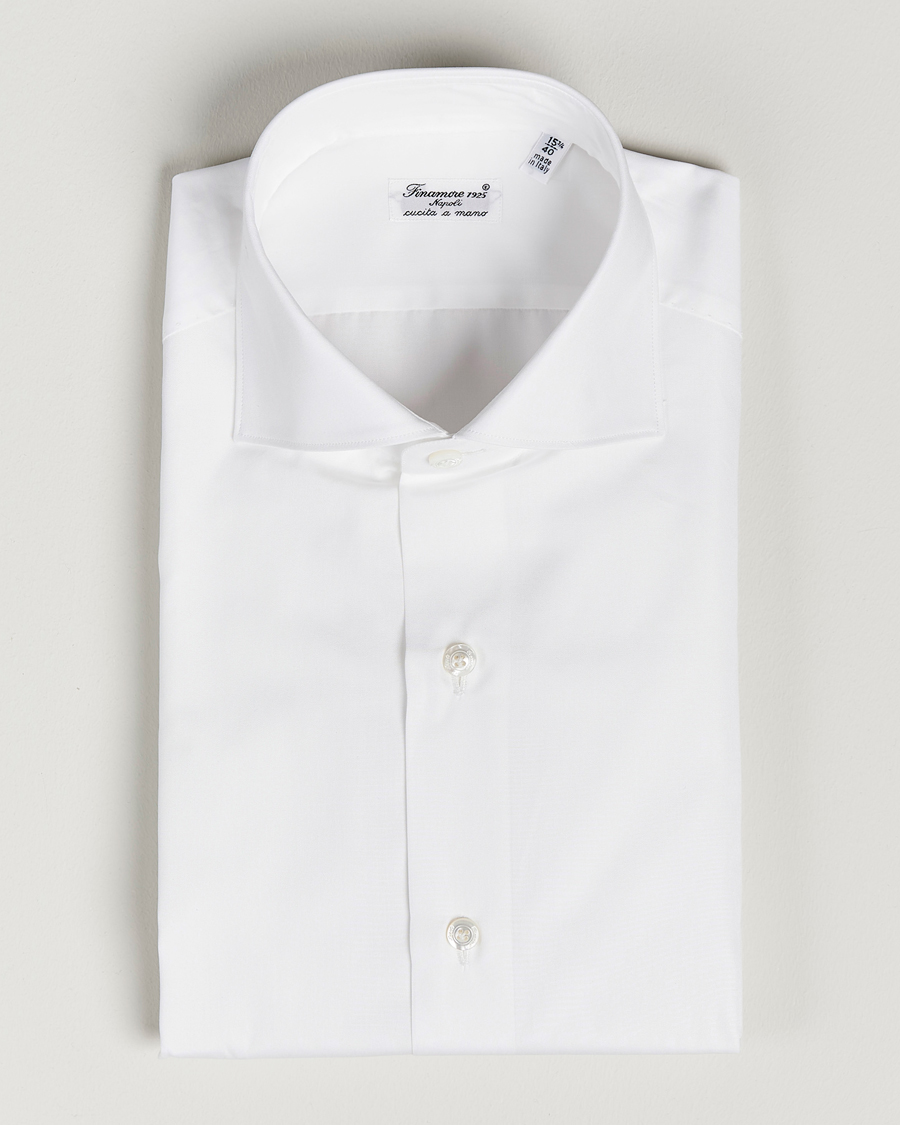 Mies | Kauluspaidat | Finamore Napoli | Milano Slim Fit Classic Shirt White