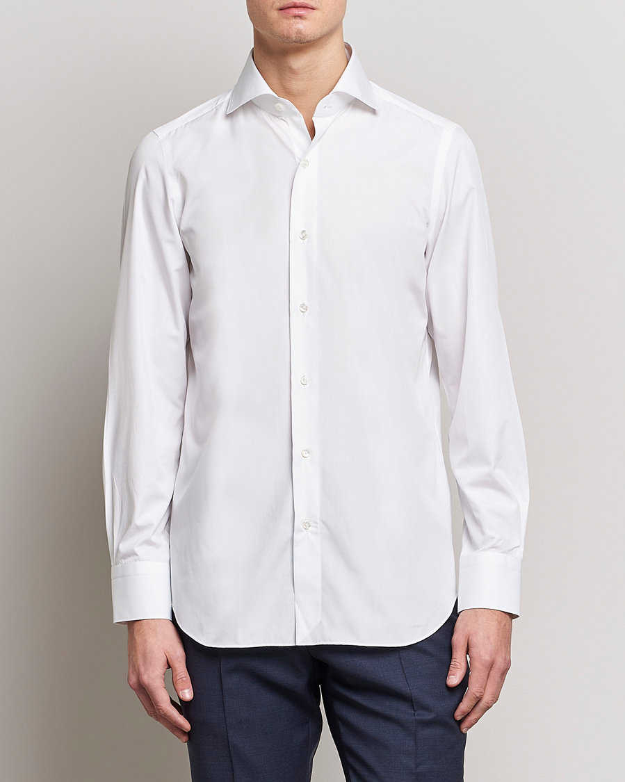 Mies |  | Finamore Napoli | Milano Slim Fit Classic Shirt White
