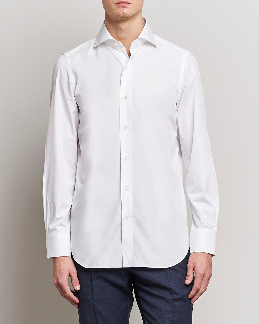 Mies | Kauluspaidat | Finamore Napoli | Milano Slim Fit Classic Shirt White