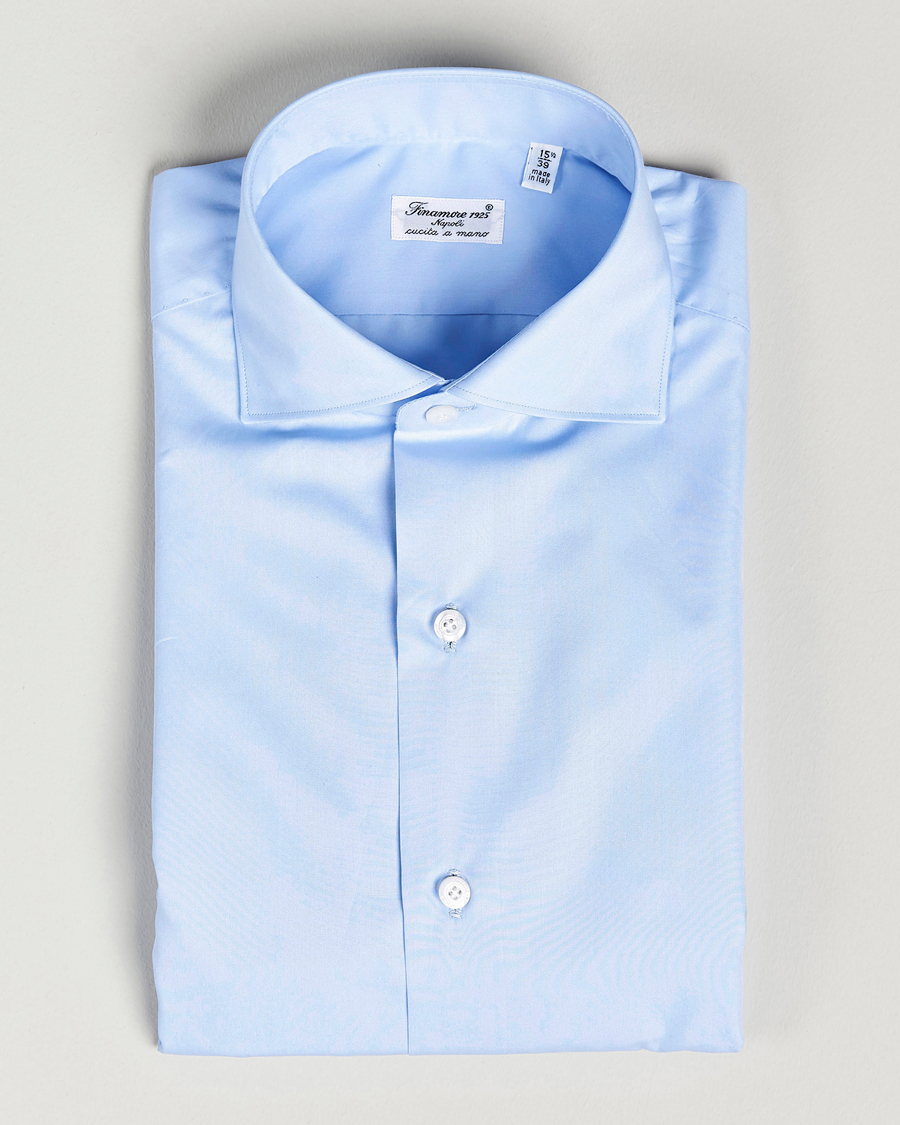 Mies |  | Finamore Napoli | Milano Slim Fit Classic Shirt Light Blue