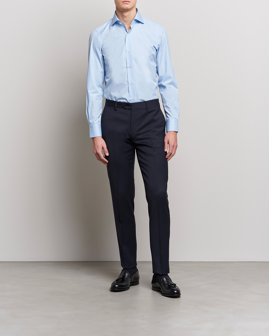 Mies | Kauluspaidat | Finamore Napoli | Milano Slim Fit Classic Shirt Light Blue