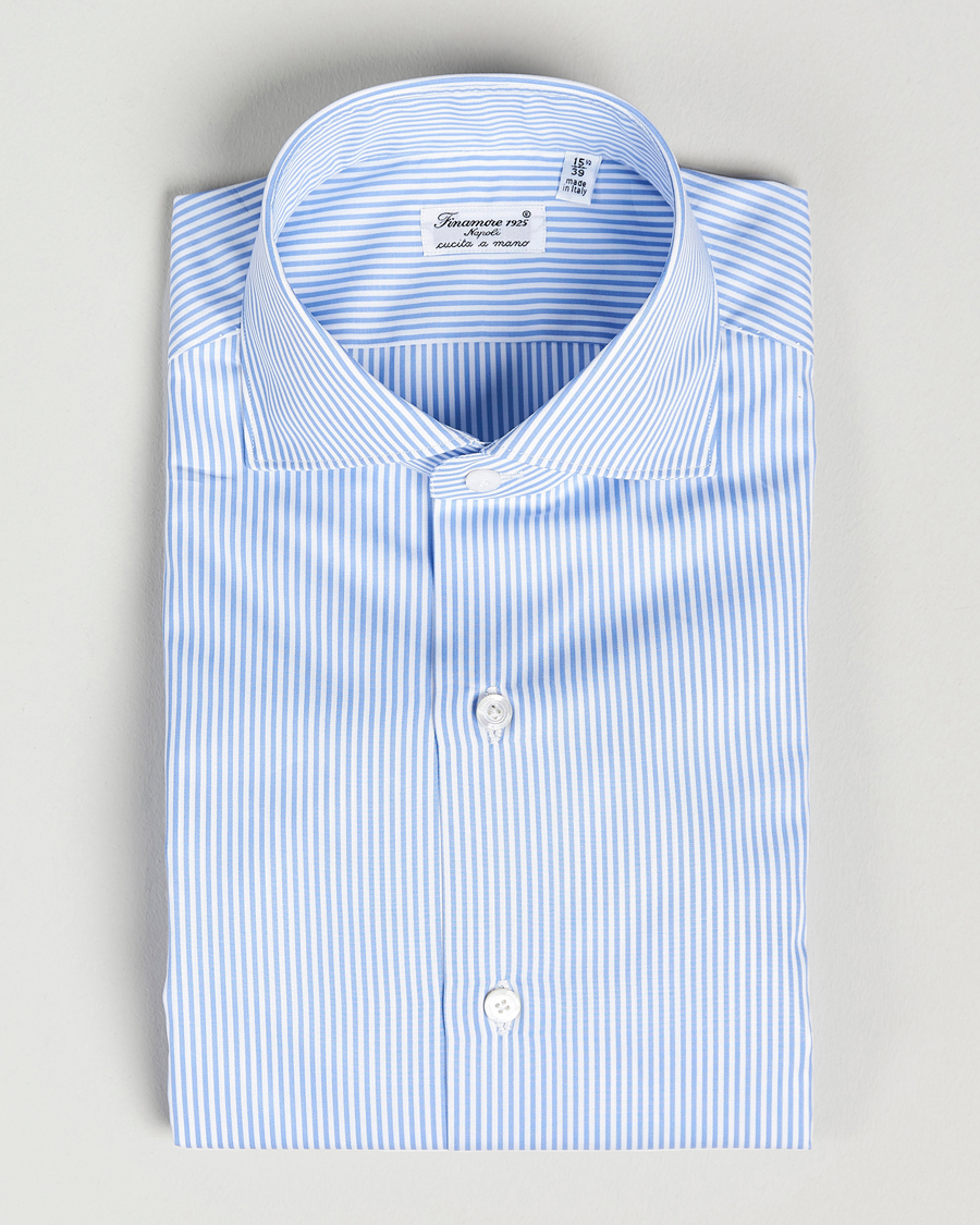 Miehet |  | Finamore Napoli | Milano Slim Fit Classic Shirt Blue