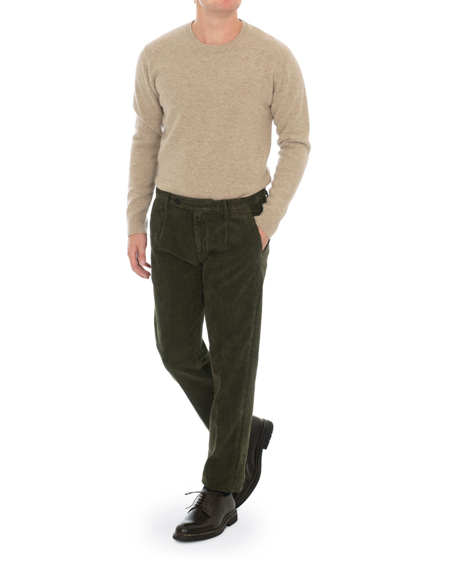 Mies | Puserot | Altea | Virgin Wool Crew Neck Sweater Sand