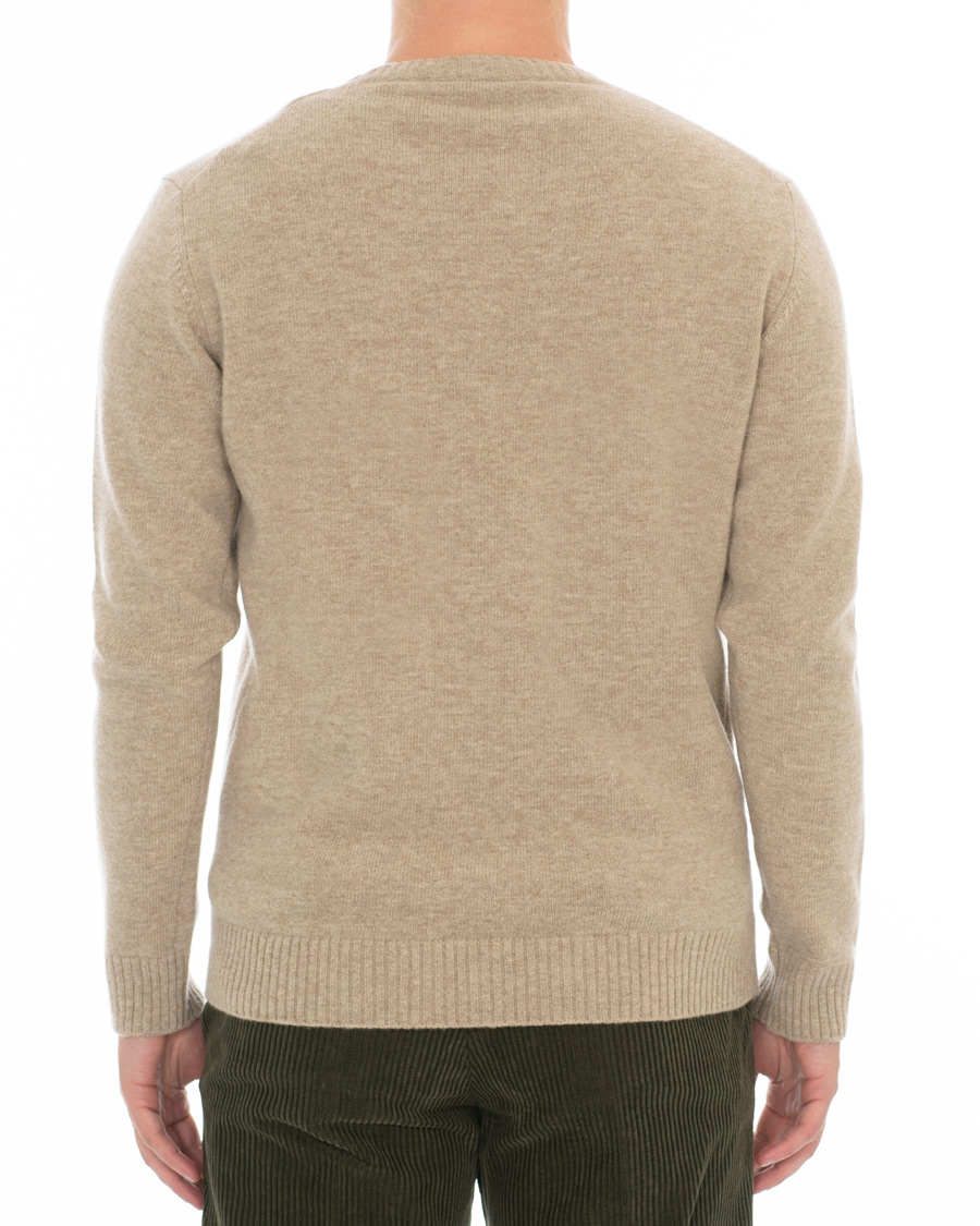 Mies | Puserot | Altea | Virgin Wool Crew Neck Sweater Sand