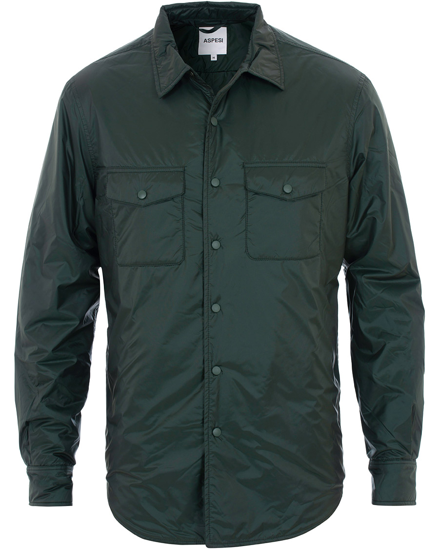 Mies | Takit | Aspesi | Marvin Nylon Shirt Jacket Dark Green