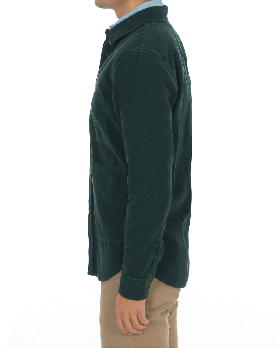 Mies | Kauluspaidat | Aspesi | Garment Dyed Cotton Shirt Jacket Dark Green